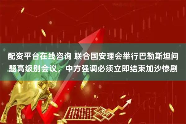 配资平台在线咨询 联合国安理会举行巴勒斯坦问题高级别会议，中方强调必须立即结束加沙惨剧